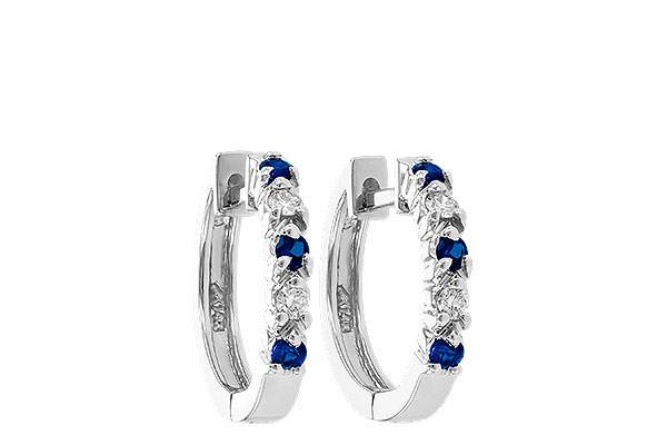 L001-39568: EARRINGS .17 SAPP .26 TGW
