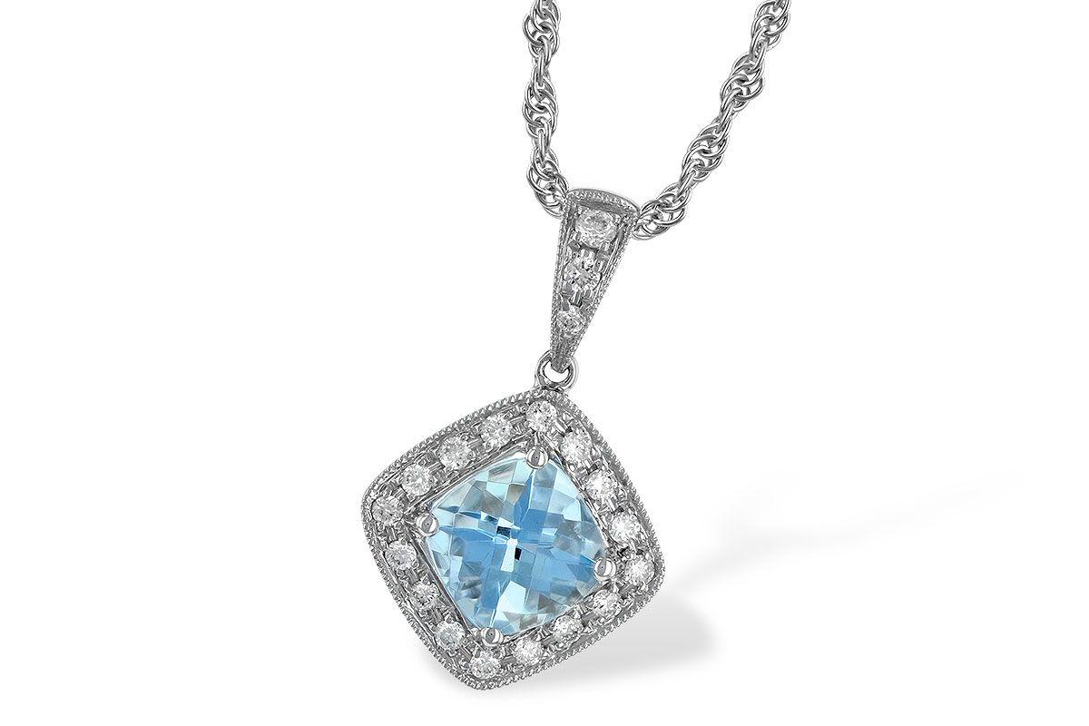 L006-82304: NECKLACE .80 AQUA .93 TGW