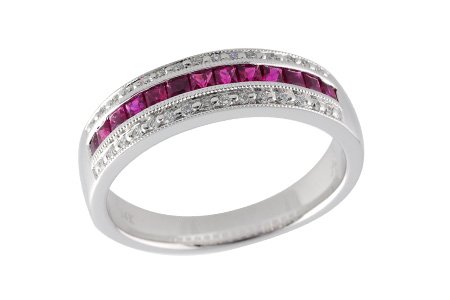 L186-83231: LDS WED RG .50 RUBY .61 TGW