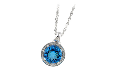 L187-75995: NECK 3.87 BLUE TOPAZ 4.01 TGW