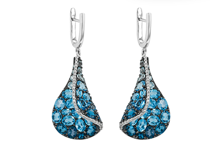 L187-77750: EARR 6.86 BLUE TOPAZ 7.05 TGW