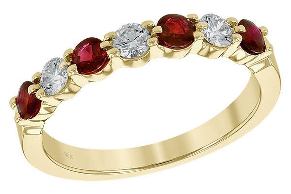 L189-61413: LDS WED RG .48 RUBY .78 TGW