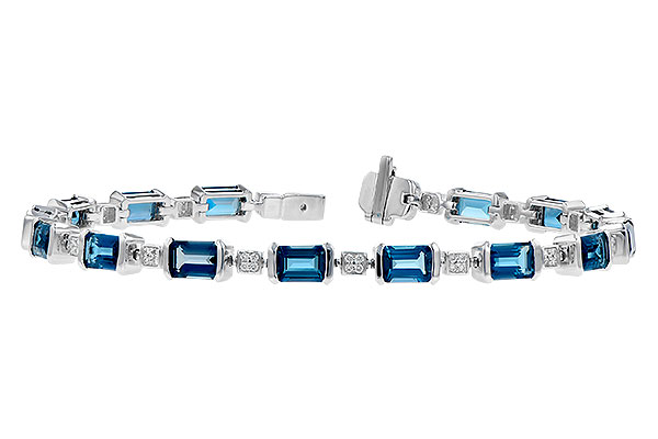 L273-20495: BRACELET 7.90 LONDON BLUE TOPAZ 8.13 TGW