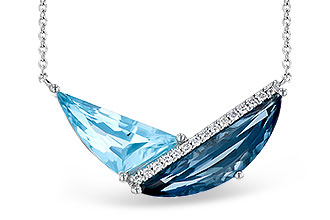 L273-21422: NECK 4.66 BLUE TOPAZ 4.75 TGW (18")