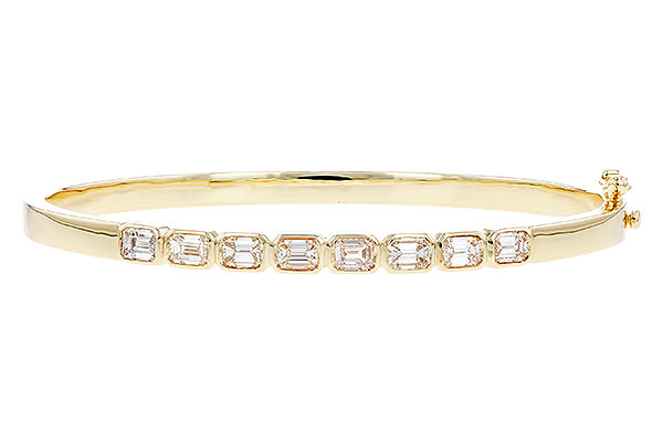 L274-12322: BANGLE 2.00 TW EMERALD CUTS