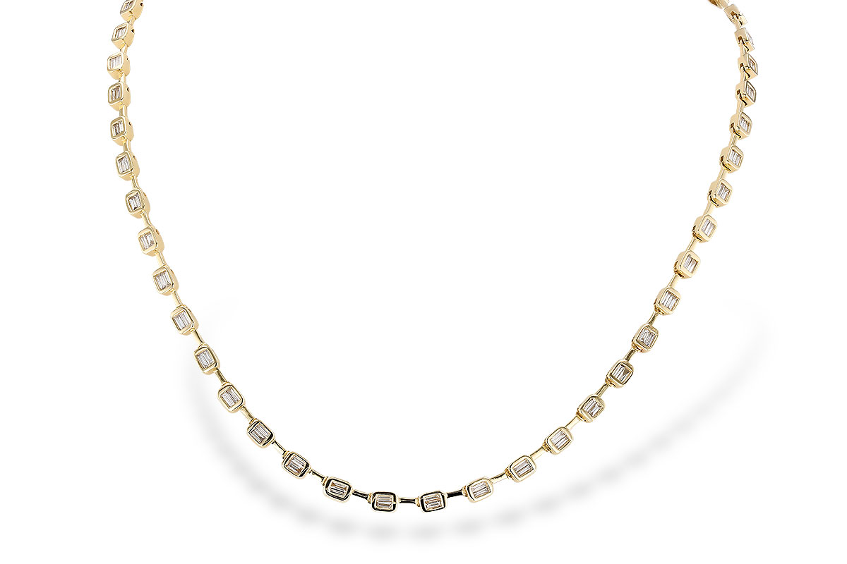 L274-14131: NECKLACE 2.05 TW BAGUETTES (17 INCHES)