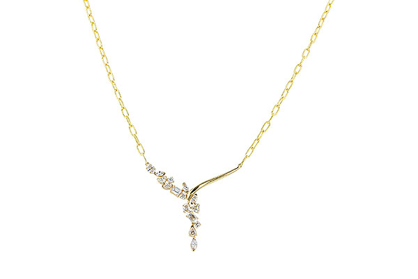 L274-15950: NECKLACE 1.22 TW FANCY CUT DIAMONDS (18")