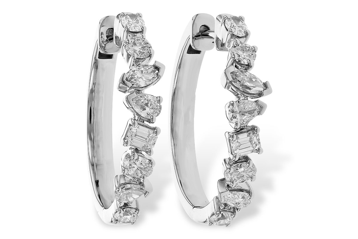 L274-17731: EARRINGS 1.15 TW FANCY CUT DIAS