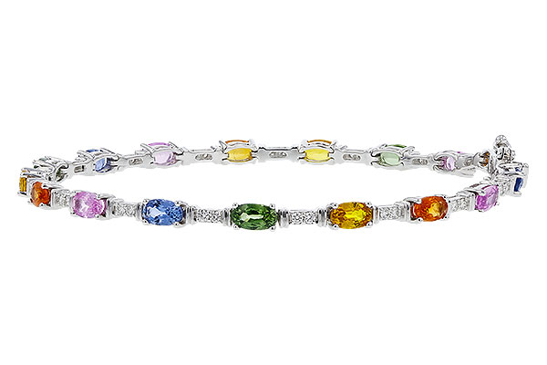 L275-02350: BRACELET 4.76 MULTI-COLOR SAPPH 5.08 TGW (7")