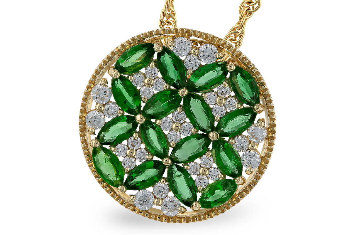 L275-02359: NECK 1.02 EMERALD TW 1.32 TGW