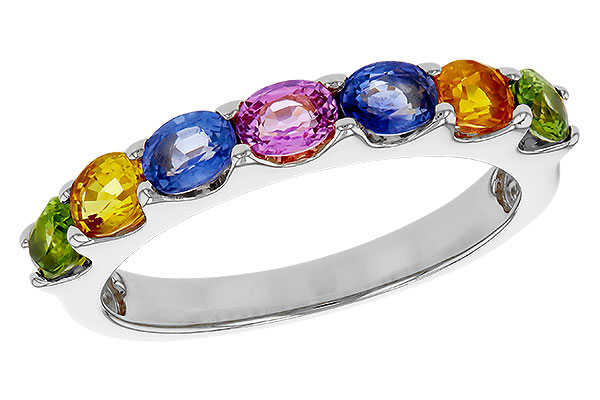 L275-03213: LDS WED RG 1.54 TW MULTI-COLOR SAPPHIRE
