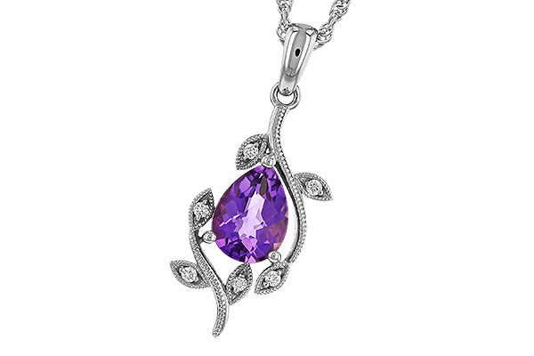 L275-03231: NECKLACE .88 AMETHYST .93 TGW (8x6MM AMY)