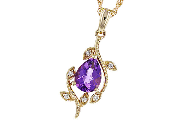 L275-03231: NECKLACE .88 AMETHYST .93 TGW (8x6MM AMY)