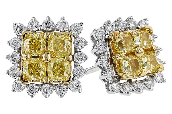 L275-04131: EARR 1.04 FANCY YELLOW DIAMONDS 1.44 TW