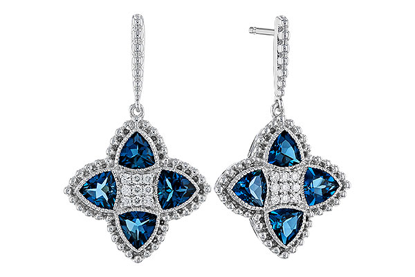 L275-05013: EARRINGS 1.73 LONDON BLUE TOPAZ 1.82 TGW