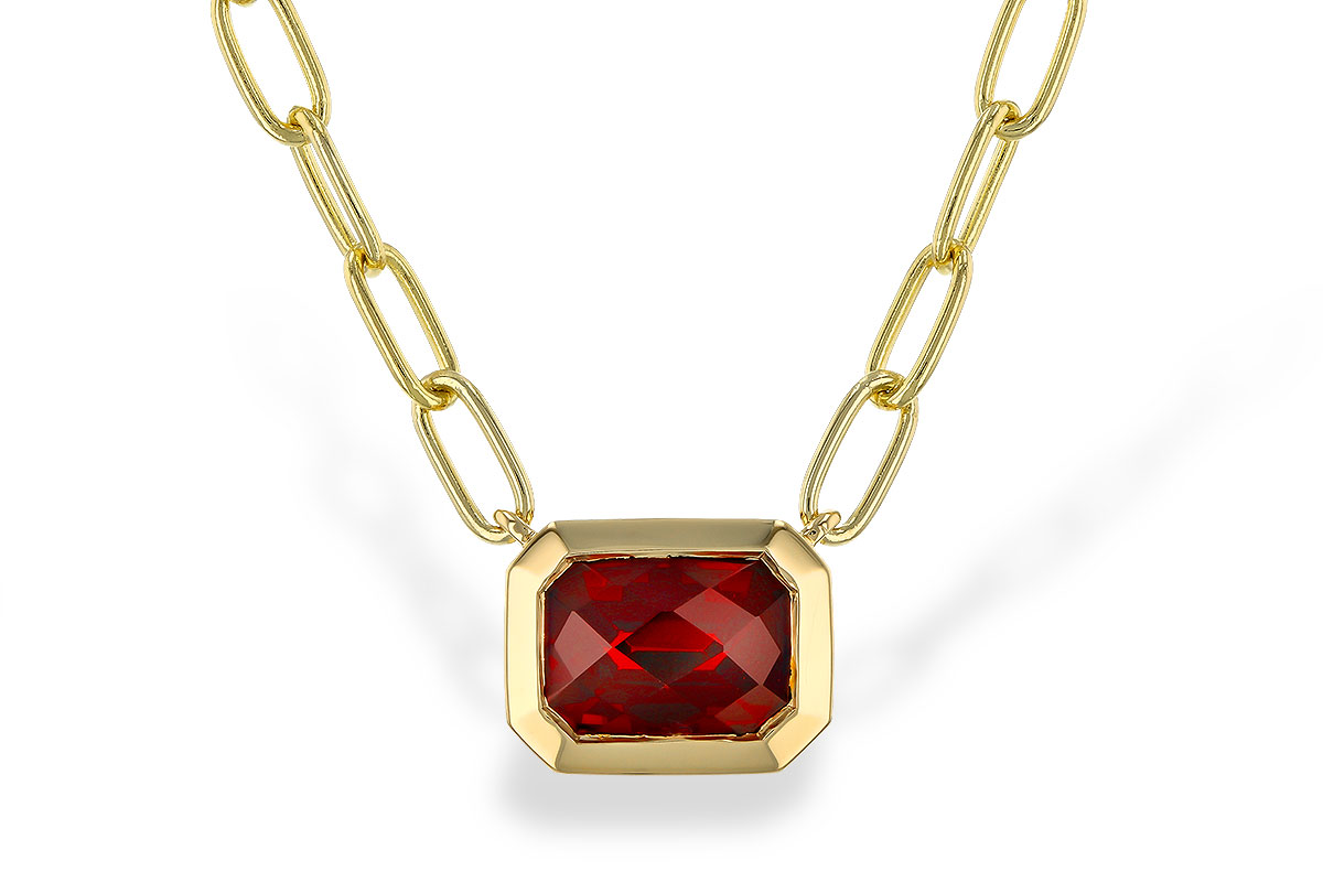 L275-05977: NECKLACE 1.45 GARNET (18")