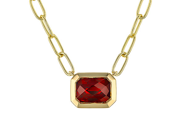 L275-05977: NECKLACE 1.45 GARNET (18")