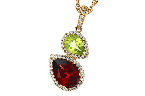 L275-08677: NECKLACE 2.74 SEMI-PREC (GAR,PER) 2.95 TGW