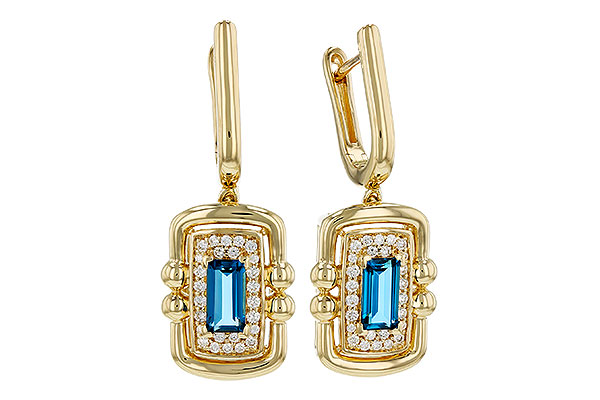 L275-91413: EARR .82 TW LONDON BLUE TOPAZ 1.00 TGW (6x3MM LBT)