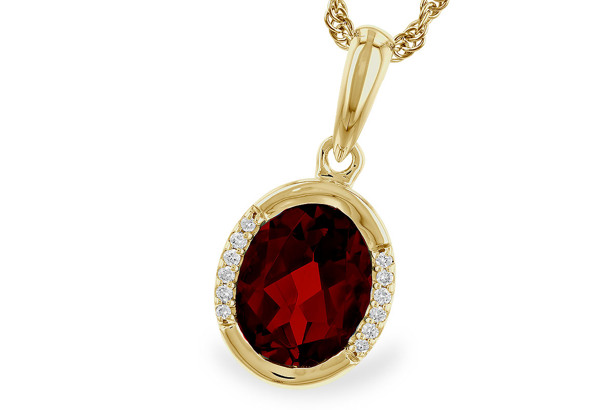 L275-92322: NECKLACE 2.02 TW GARNET 2.05 TGW (9x7 GAR)