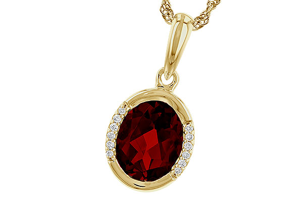 L275-92322: NECKLACE 2.02 TW GARNET 2.05 TGW (9x7 GAR)
