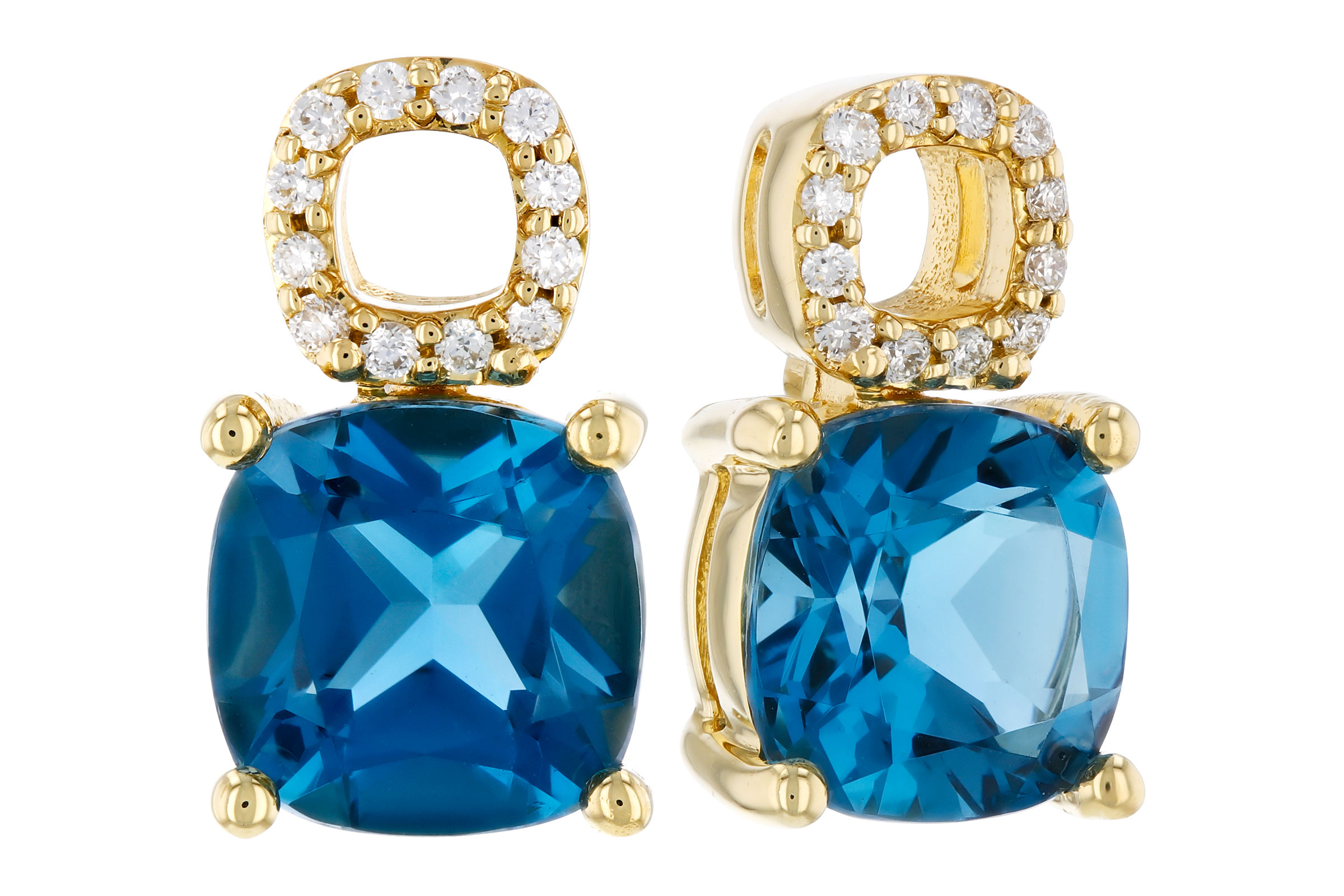 L275-93231: EARR 1.92 TW LONDON BLUE TOPAZ 1.98 TGW (6MM LBT)