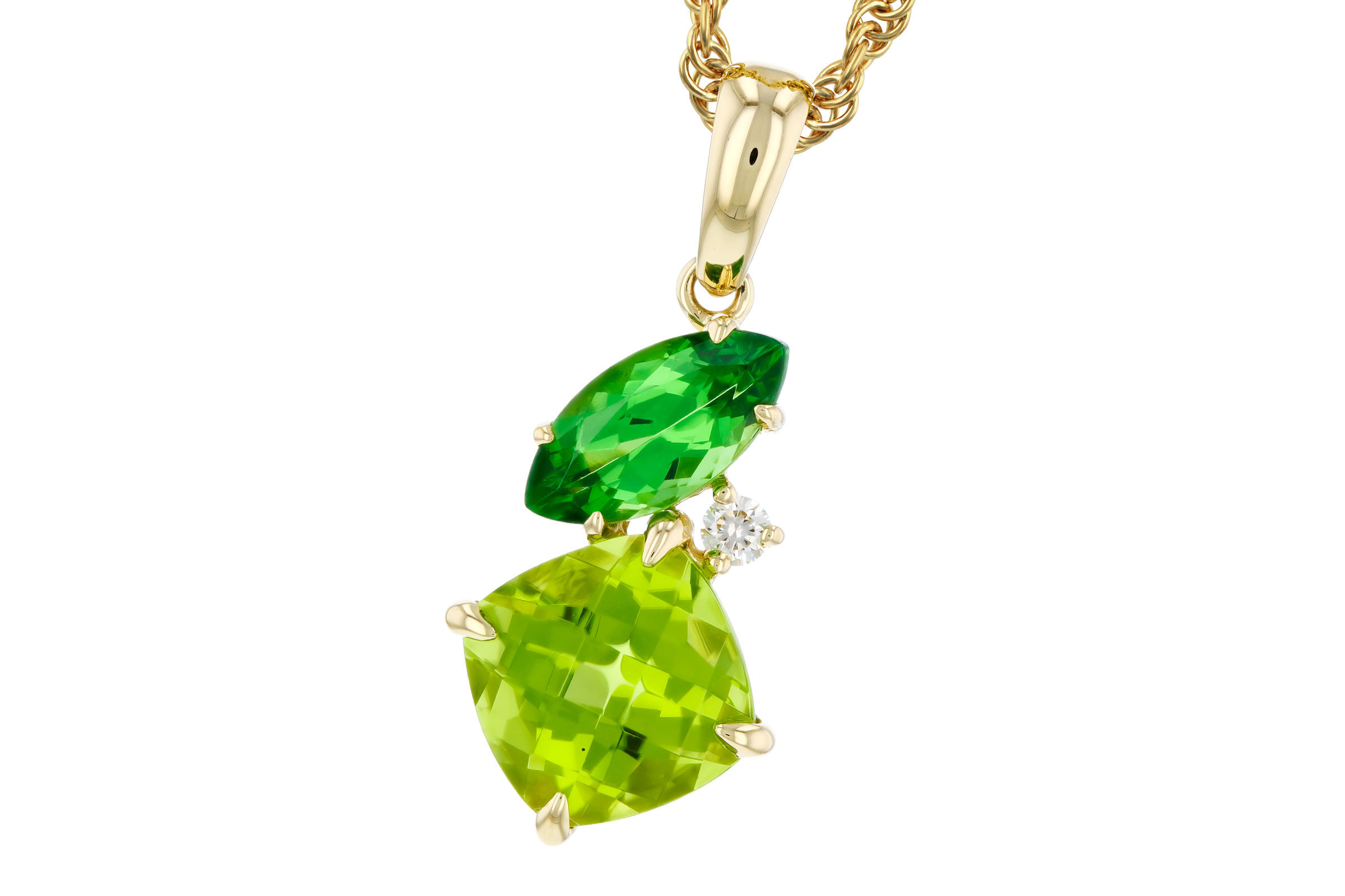 L275-94113: NECKLACE 1.97 TW SEMI-PREC (PER,TSAV) 2.00 TGW