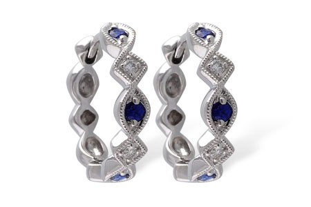 M001-36822: EARRINGS .20 SAPP .25 TGW