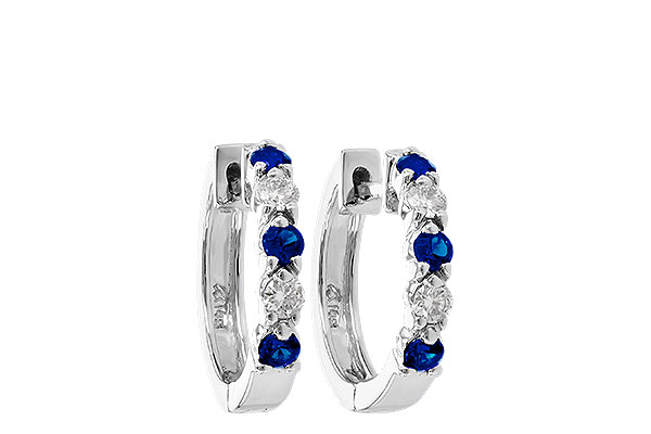 M001-39568: EARRINGS .33 SAPP .52 TGW