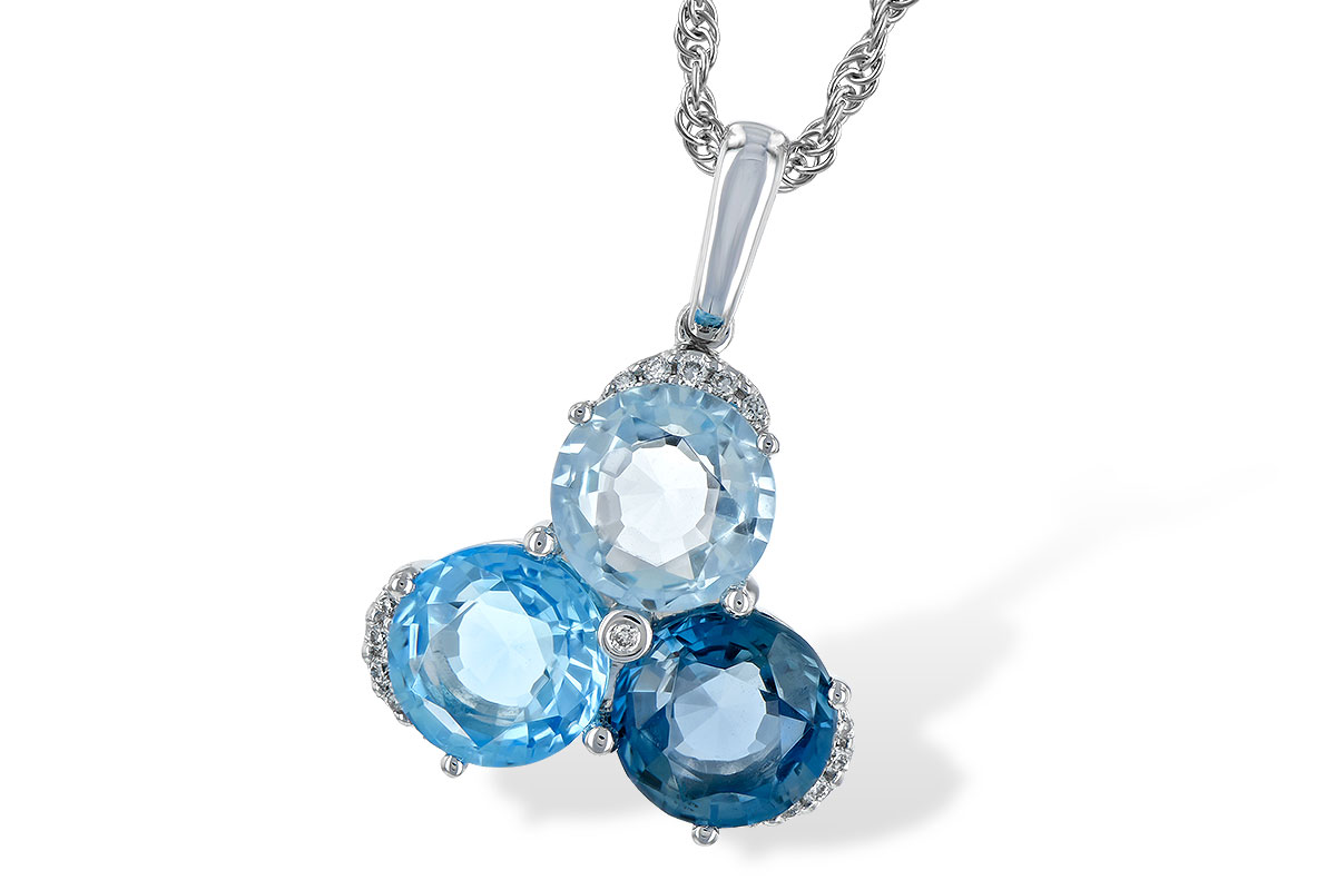 M189-55995: NECK 4.01 BLUE TOPAZ 4.06 TGW