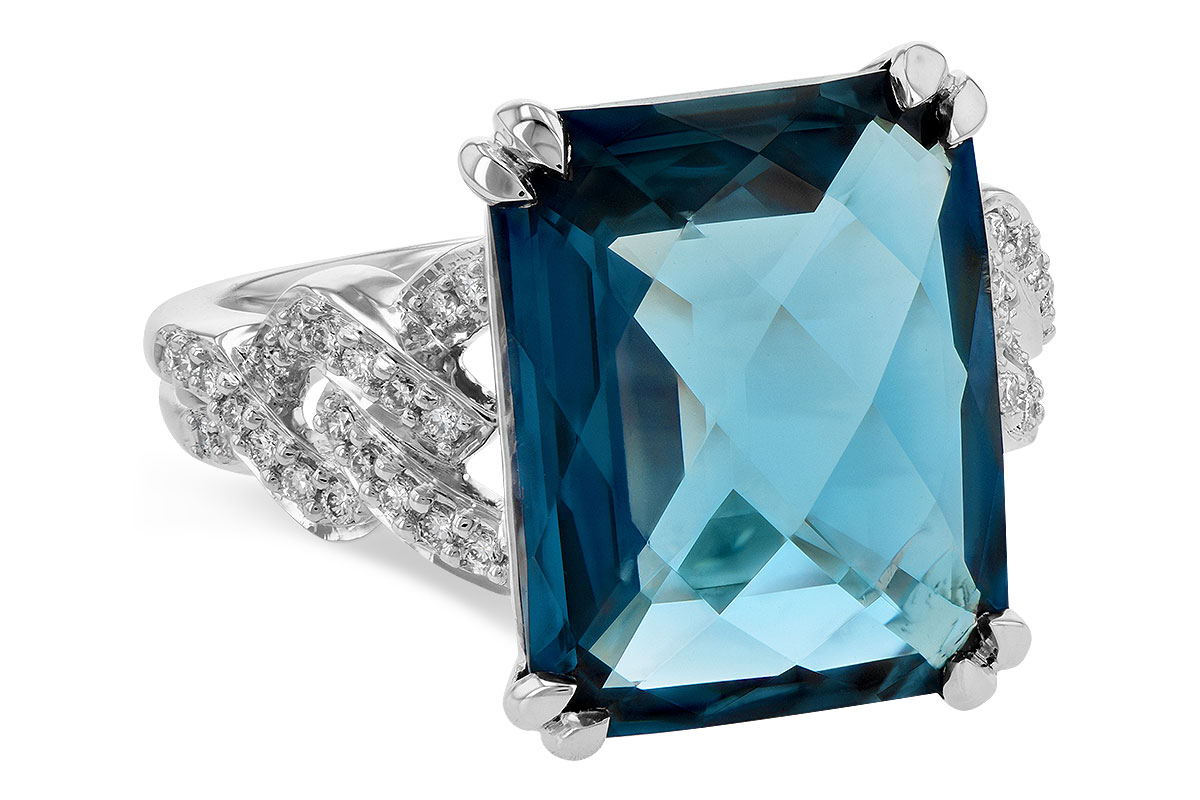 M190-45977: LDS RG 9.40 LONDON BLUE TOPAZ 9.60 TGW (15x12MM)