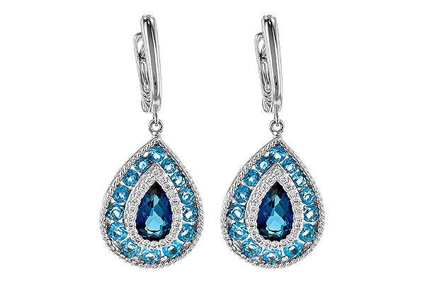 M190-49613: EARR 3.15 TW BLUE TOPAZ 3.32 TGW