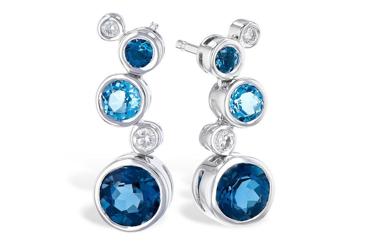 M273-25077: EARR 2.27 BLUE TOPAZ 2.40 TGW
