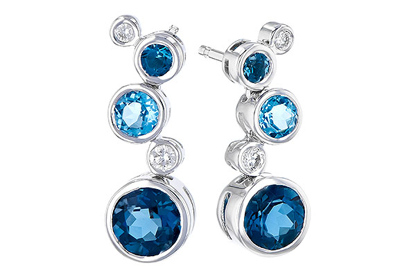 M273-25077: EARR 2.27 BLUE TOPAZ 2.40 TGW