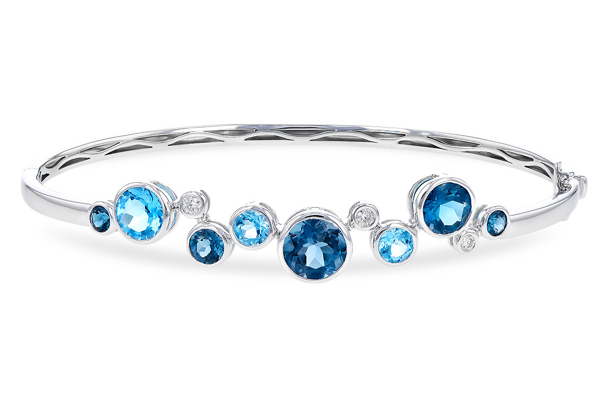 M274-09577: BANGLE 3.95 TW BLUE TOPAZ 4.06 TGW