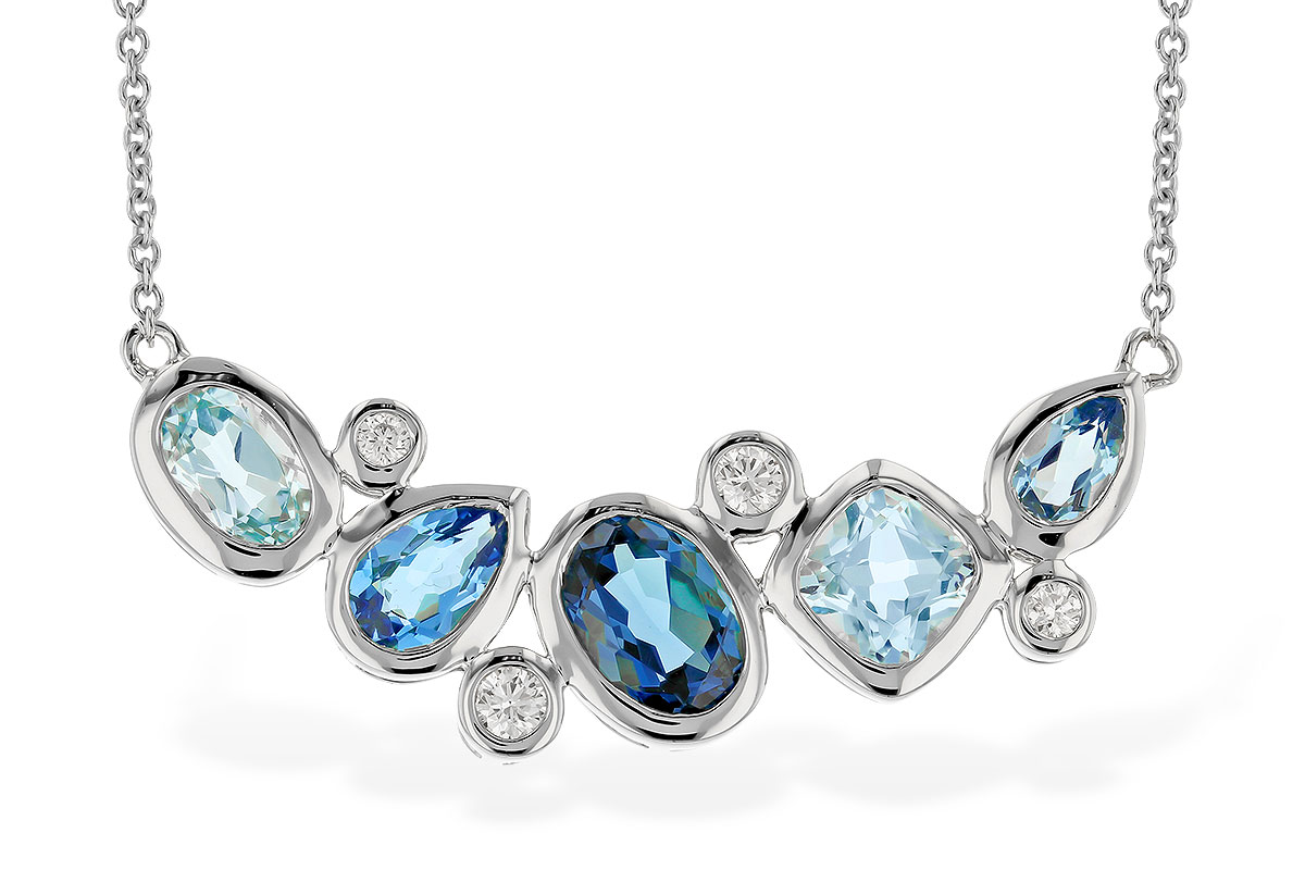 M274-15013: NECK 2.57 BLUE TOPAZ TW 2.72 TGW (18")