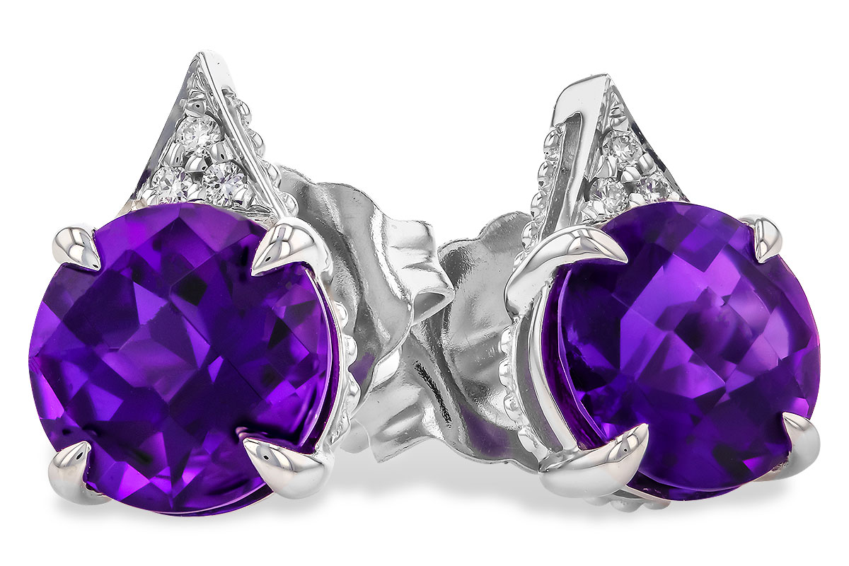 M274-17795: EARR 1.33 TW AMETHYST 1.35 TGW (6MM RD)