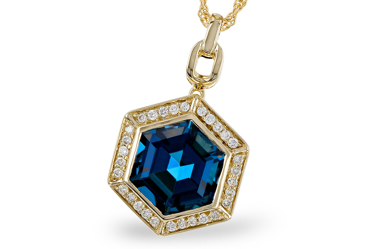 M275-02322: NECK 3.40 LONDON BLUE TOPAZ 3.55 TGW (9MM LBT)