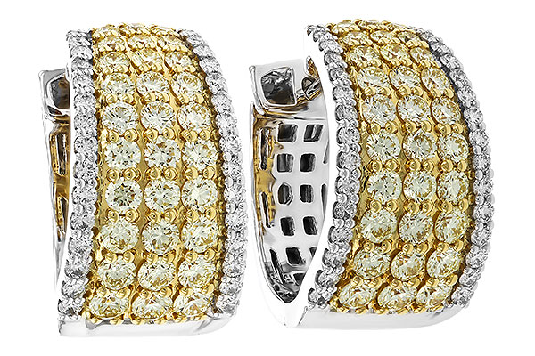 M275-05077: EARRINGS 1.52 YELLOW DIAS 1.96 TW