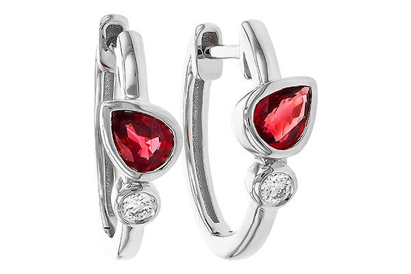 M275-05086: EARRINGS .48 RUBY .54 TGW