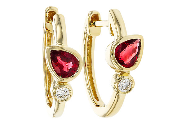 M275-05086: EARRINGS .48 RUBY .54 TGW