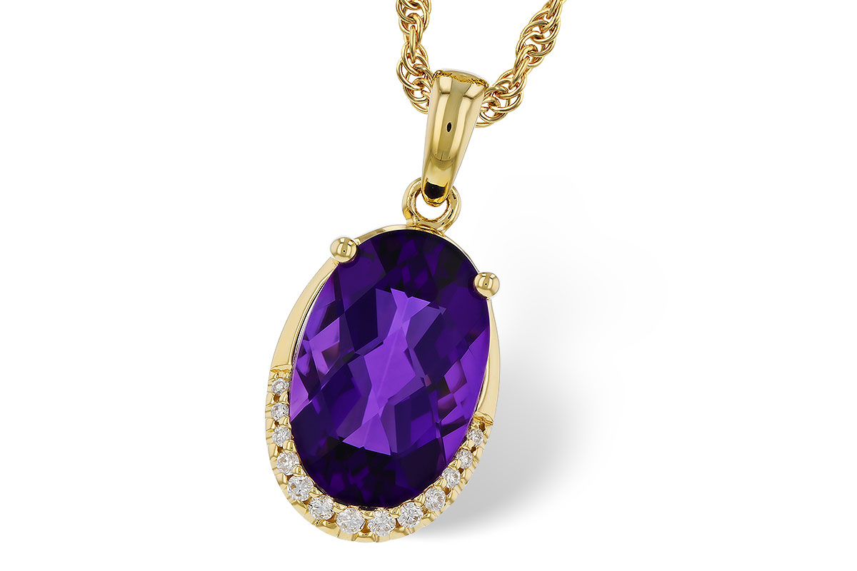 M275-08640: NECKLACE 2.70 AMETHYST 2.76 TGW (12x8MM OV)