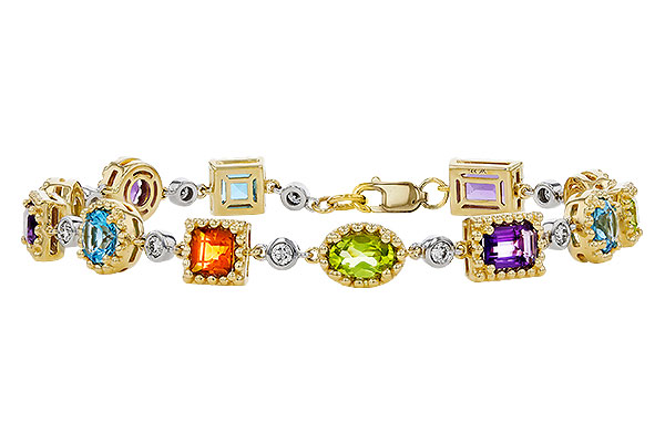 M275-08677: BRACELET 4.63 SEMI-PREC (AMY,BT,CIT,PER) 5.05 TGW