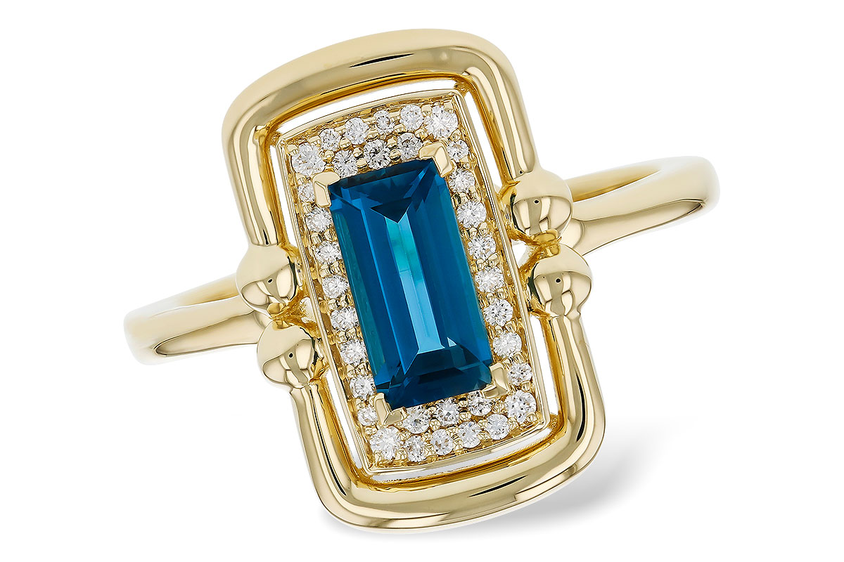 M275-91404: LDS RG .84 LONDON BLUE TOPAZ .96 TGW (8x4MM LBT)