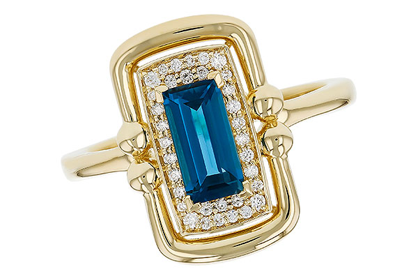 M275-91404: LDS RG .84 LONDON BLUE TOPAZ .96 TGW (8x4MM LBT)