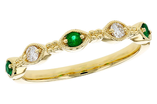 M275-91440: LDS WED RG .10 TW EMERALD .19 TGW