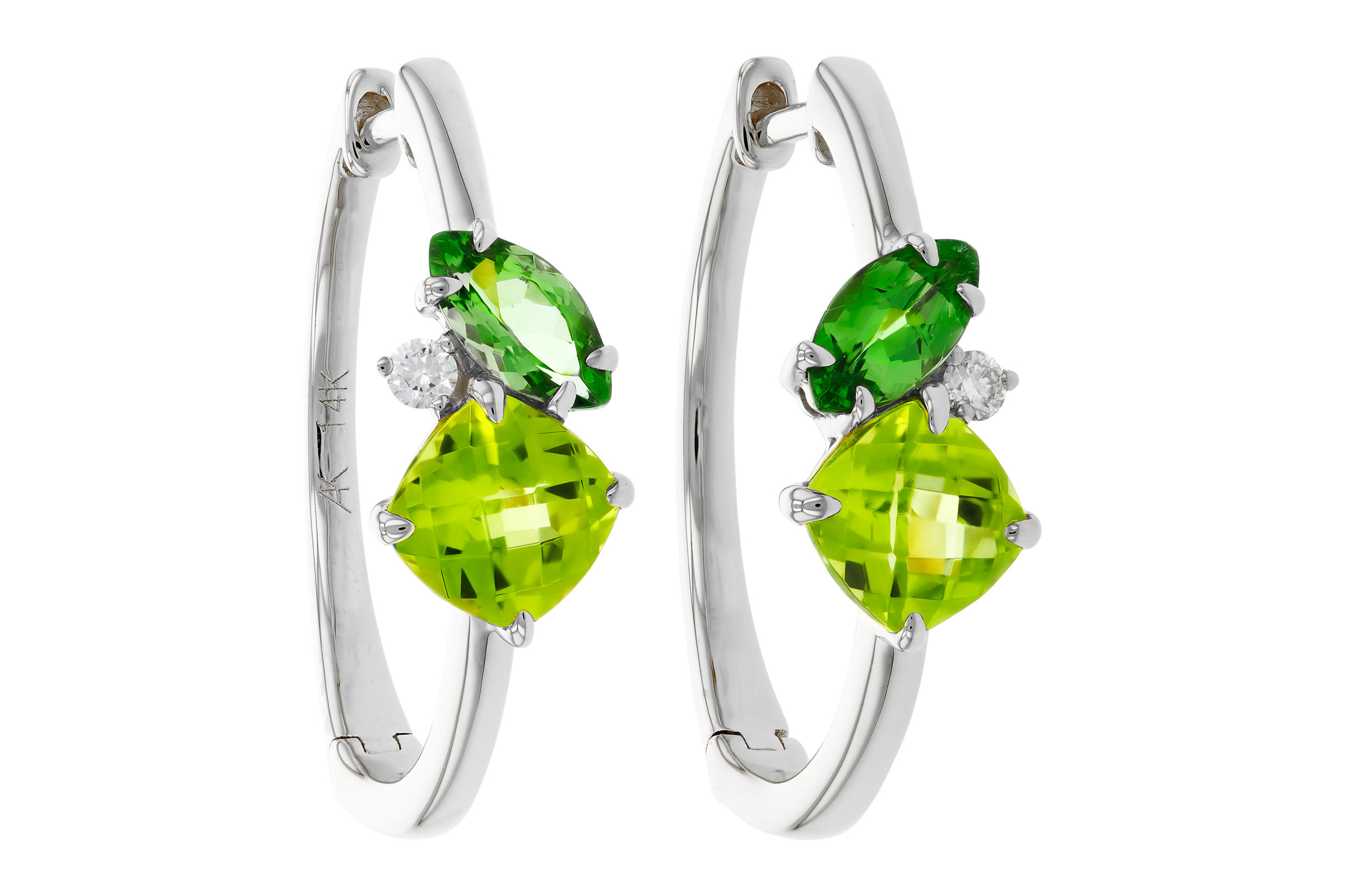 M275-93195: EARRINGS 1.69 TW SEMI-PREC (PER,TSAV) 1.73 TGW