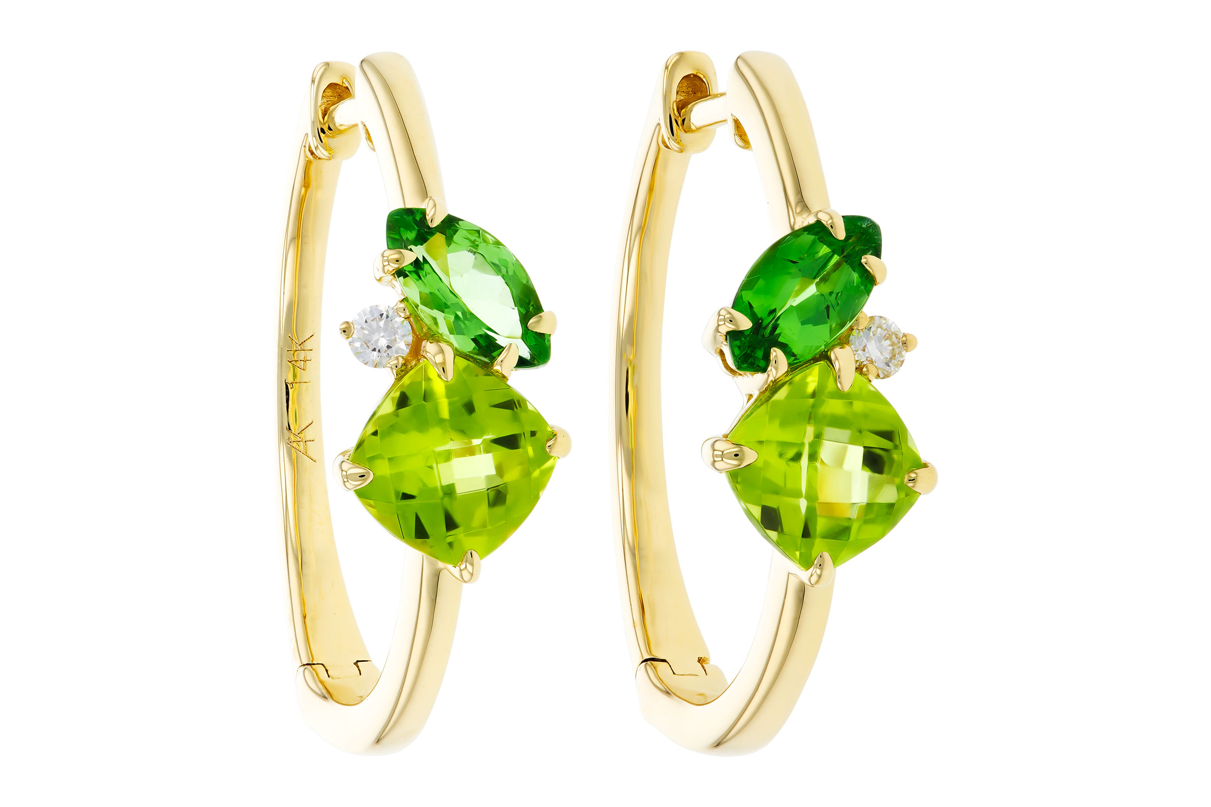 M275-93195: EARRINGS 1.69 TW SEMI-PREC (PER,TSAV) 1.73 TGW
