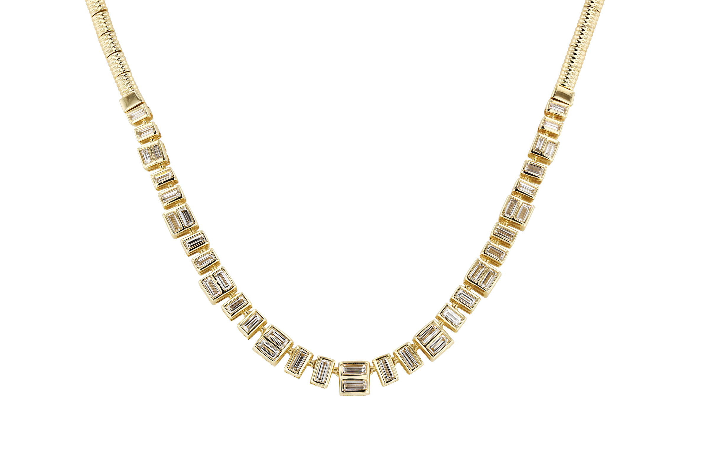 M275-93222: NECKLACE 1.80 TW BAGUETTES (17")