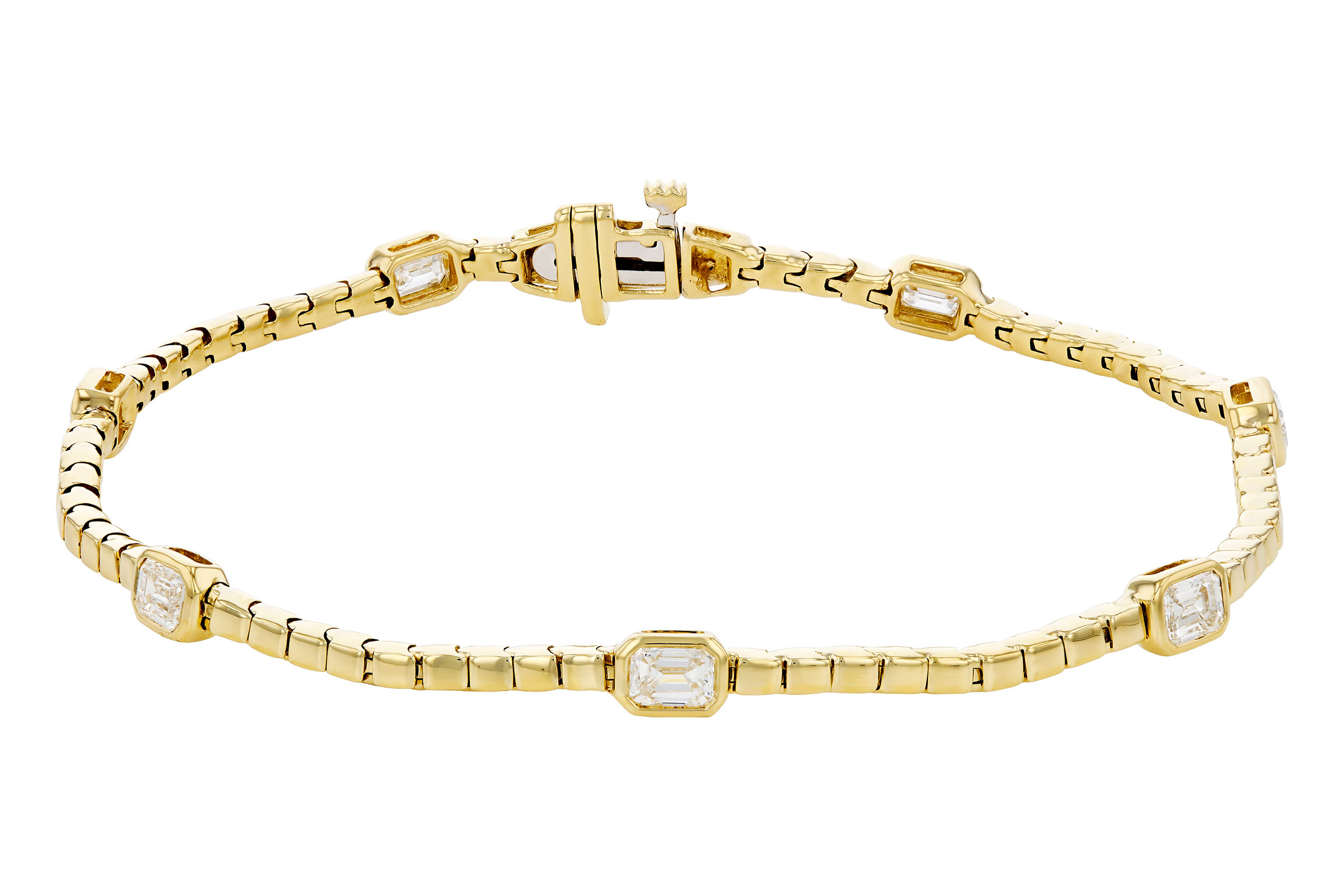 M275-93240: BRACELET 1.32 TW EMERALD CUT DIA (7")